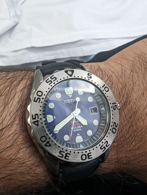 Seiko prospex solar titanium scuba diver 200m watch top