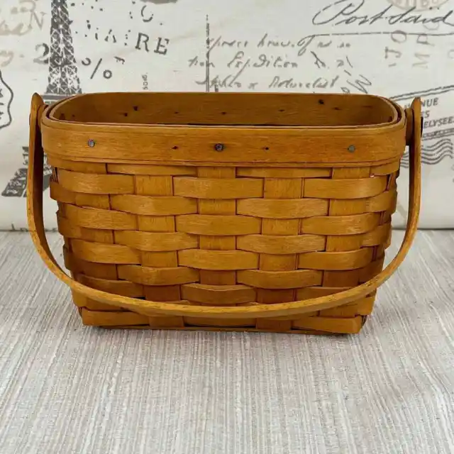 Longaberger Tour Basket II with Swing Handle 7.5 in x 4 in x 4.75 in