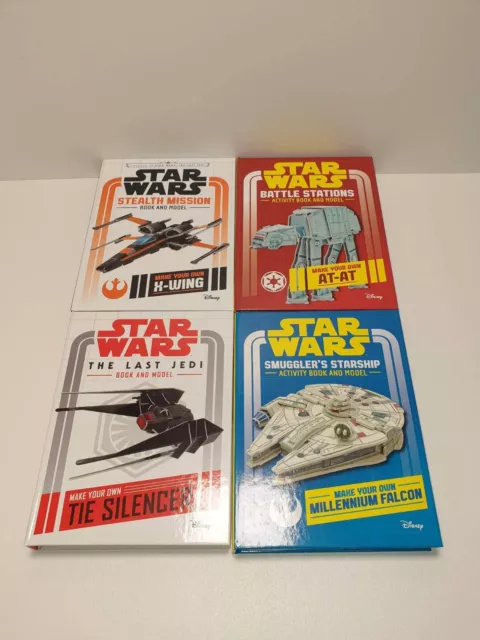 Star Wars 4 Activity Books And Models Stealt Batlle Jedi Smugglers Make Your Own