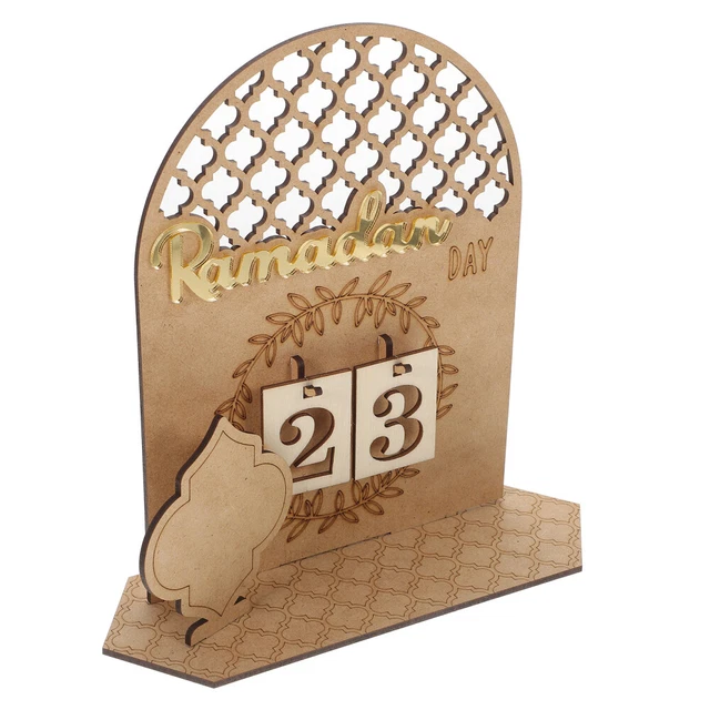 Countdown Für Ramadan Holz Festival-Countdown-Kalender Ramadan-Mubarak-Dekor
