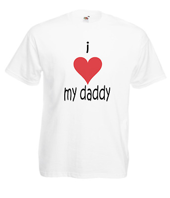 Amo il mio Papino TENEREZZA PATERNA regalo festa del papà < 3 Ragazzi Ragazze Top T Shirt Tee