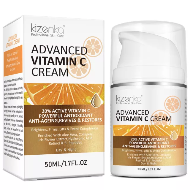 20% Vitamin C Anti-Aging Face Cream Facial Moisturizer Skin Care Retinol Wrinkle