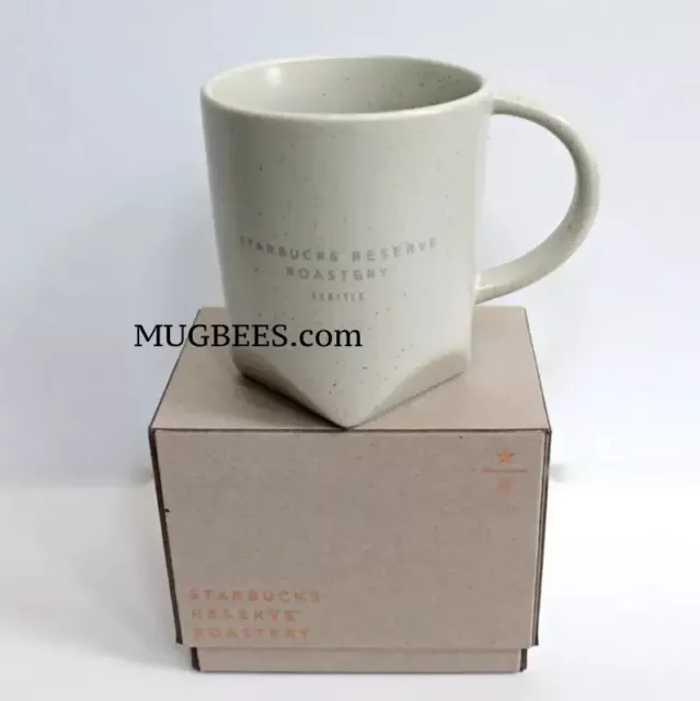 Starbucks Reserve Roastery Seattle Bevel Off White Ceramic Mug Cup 16 oz