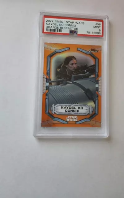 Star Wars Topps Finest 2022 Orange Refractor Card  Kaydel Ko Connix #56 -PSA 9