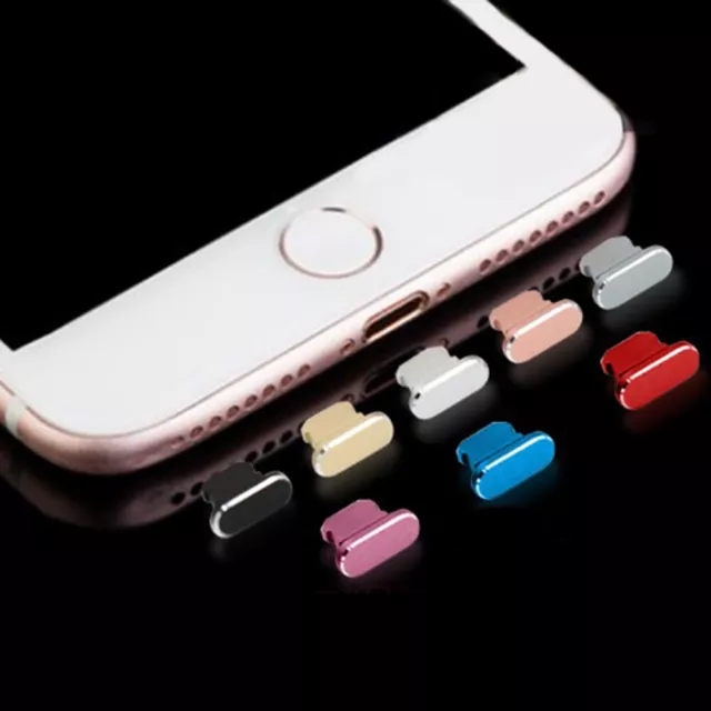 Capuchon De Port De Charge En Métal Anti-Poussière Pour Iphone 5S Se 6 6S 7 R