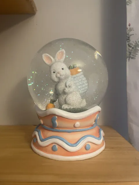 Tk maxx acqua di Pasqua globo di neve/globo di Pasqua ornamento coniglio coniglio