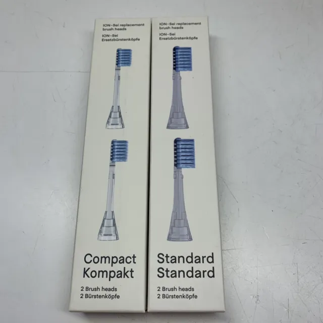 Teste spazzole di ricambio ION-Sei confezione doppia standard e compatta