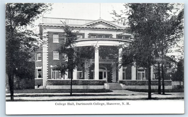 Postcard College Hall, Dartmouth College, Hanover NH I186