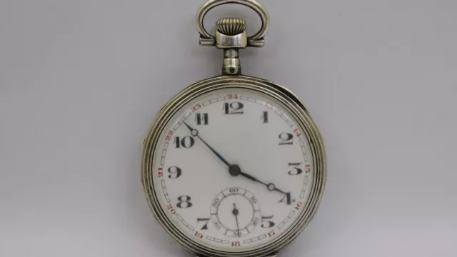Orologio da tasca argento funzionante silver pocket watch Working MAL4