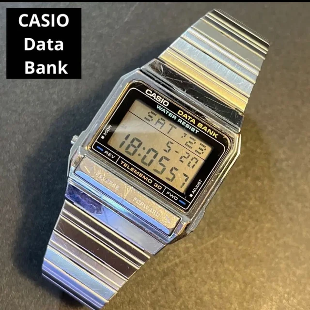 Rare Casio CASIO Databank Watch Silver DB310