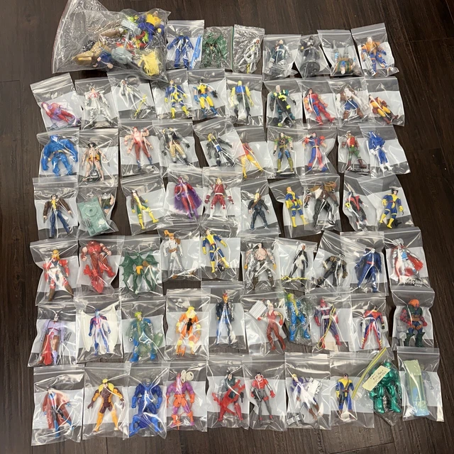 Marvel X-men Lot Of 72 Figures 1990’s Toy Biz Animated