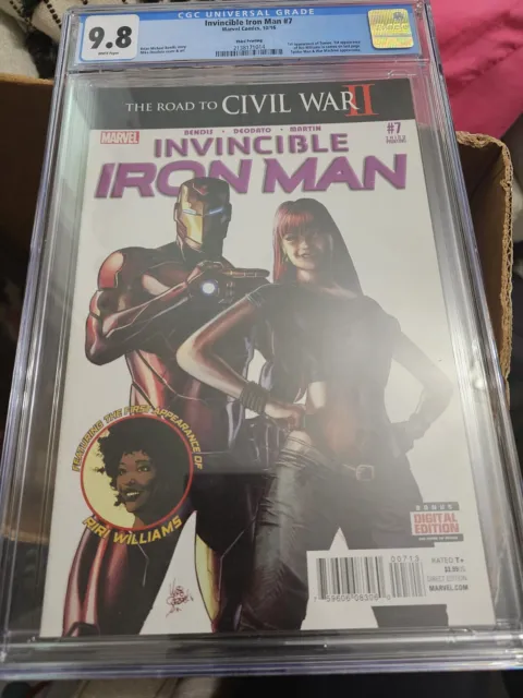 Invincible Iron Man #7 CGC 9.8 3rd Printing 1st Appearance Of RiRi Williams