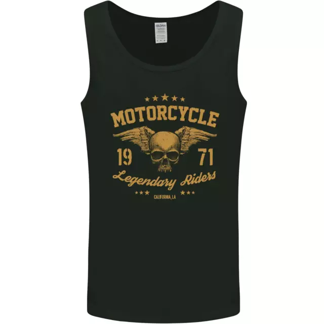 Motorcycle Legendary Riders Biker Motorbike Mens Vest Tank Top