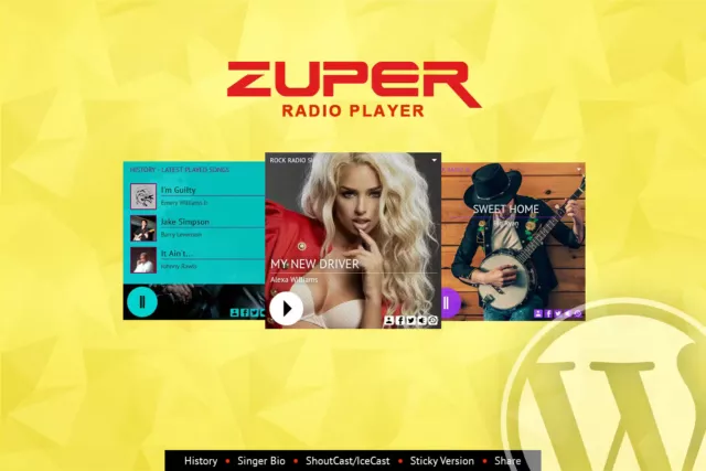 Zuper - Shoutcast and Icecast Radio Player WordPress Plugin - Instant Delivery