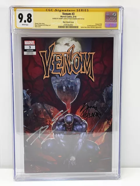 Venom #3 Skan Variant CGC 9.8 SS Signed Cates & Stegman