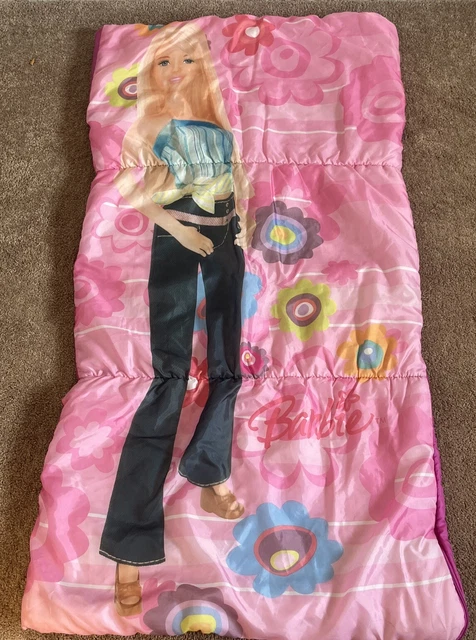 Vintage Early 2000s Barbie Playhut kids sleeping bag Excellent Condition