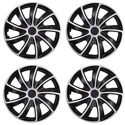 14'' Hubcaps Wheel Covers Trims 14 inch Set of 4 Silver ABS Plastic Durable UK