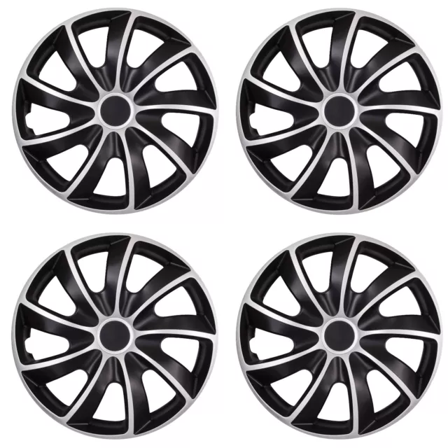 17'' Hubcaps Wheel Covers Car Trims 17 inch Set of 4 Silver ABS Plastic Durable