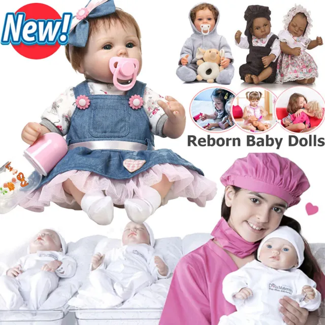 Realistic Reborn Baby Dolls Boy Full Vinyl Silicone Lifelike Newborn Baby Doll-