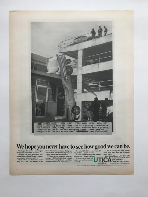 1967 Utica Mutual Insurance, Fleischmann's Whiskey Vintage Print Ads