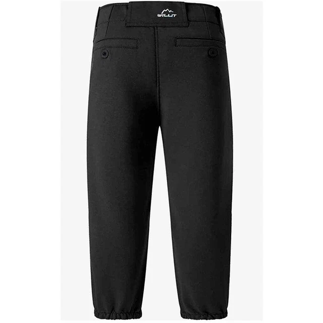 Willit Girls' Softball Pants Kids' Youth Baseball Pant Belted  Pants