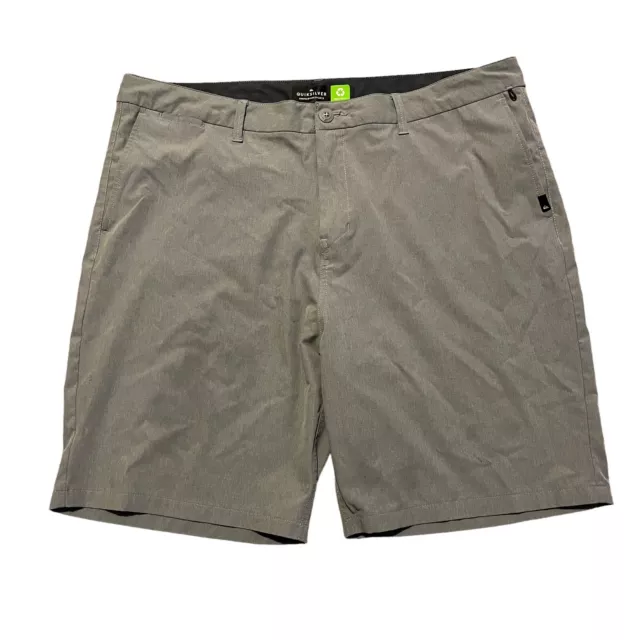 Quiksilver Shorts Mens 40 Gray Black Amphibian Stretch Casual Outdoor Adult