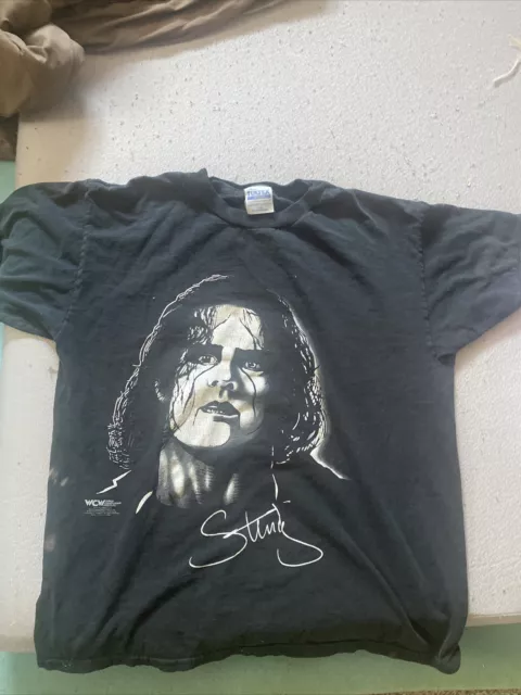 Vintage 90s WCW Sting Black T-shirt Size L