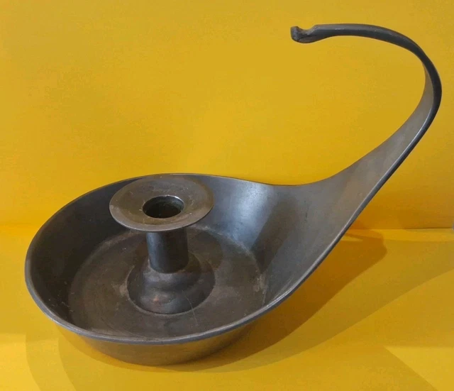 Bougeoir / Soliflore En Argent Avec Poinçon BW - Gravé Main, Occasion