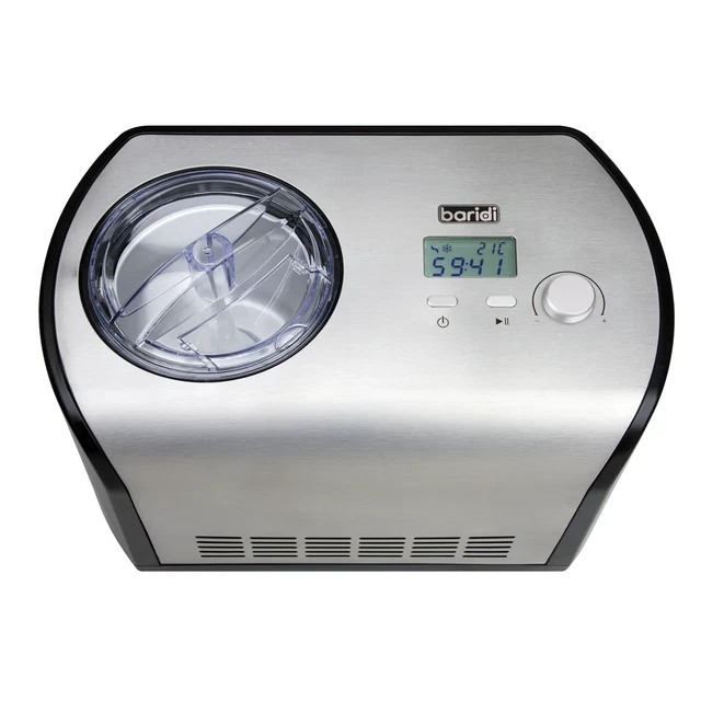 Refurbished Baridi 1.2L Ice Cream Maker with Fast Freeze - Stainless | Grade B