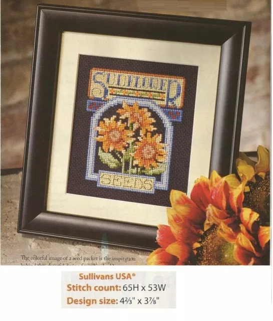 Sunflower Seeds  Cross Stitch Pattern Only       Yd   Sep