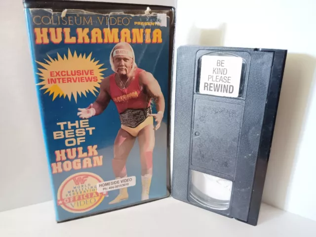 WWF HULKAMANIA VHS Coliseum Video 1985 Clamshell Wrestling WWE Hulk ...