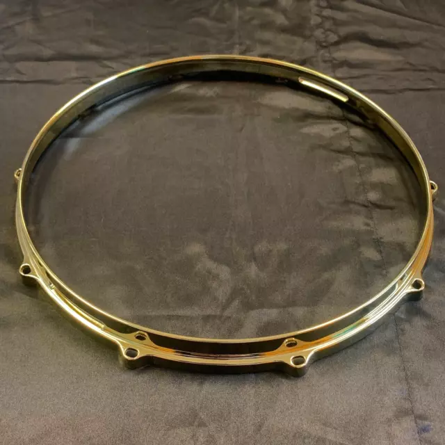 Ludwig L1410SB 14" Brass-Plated 10 Lug Die Cast Snare Hoop - Snare Side