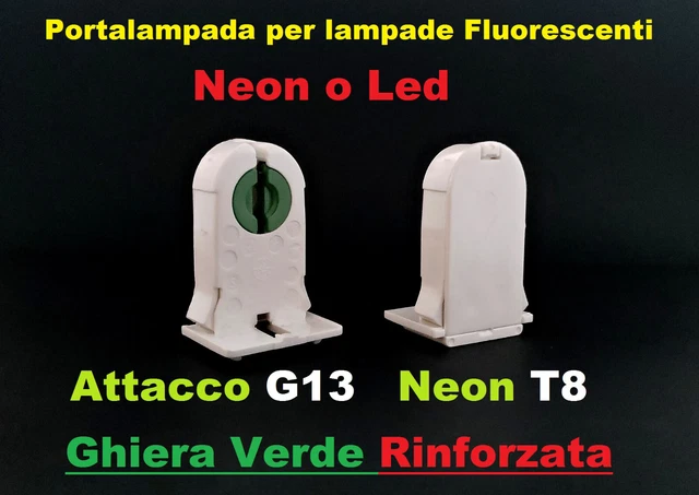 Portalampada Per Tubo LED T8 60cm - Plafoniera Singola Per Soffitto - Foto 10