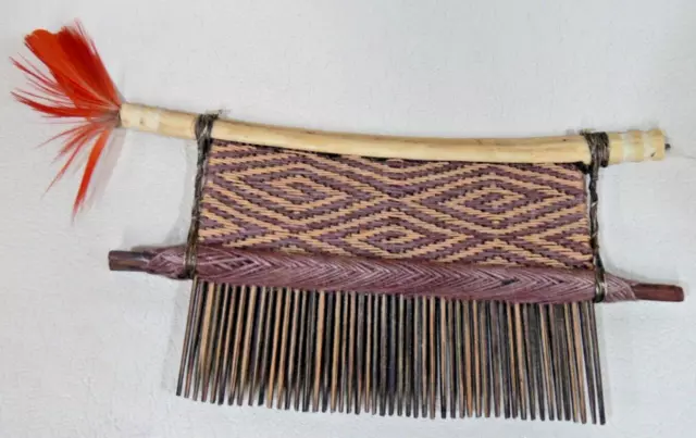 Antique/Vintage WAI WAI Amazon/Amazonian Tribe Brazil Rain Forest Hair Comb Natu