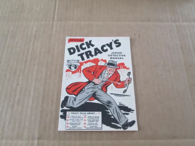 Vintage 1944 Dick Tracy's "Junior Detective Manual" Mail In Premium Tootsie V-M