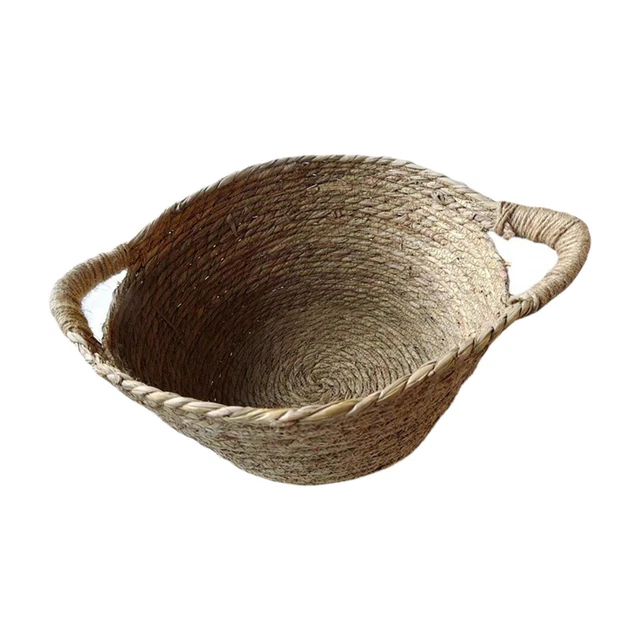 Cesta Recién Nacido, Paja Tejida a Mano, Fondo de Cuna, Regalo para
