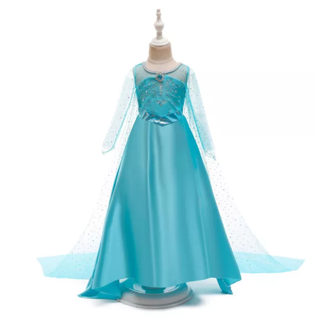 Abiti da principessa per ragazze Elsa Anna congelati abito cosplay costume bambino abito da festa 8