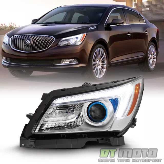 NEW 2014-16 Buick LaCrosse Halogen w/LED DRL Projector Headlight Headlamp Driver