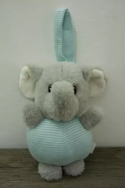 Bobo Buddies Blue Elephant Baby Comforter Soother Rattle Pram/Cot Soft Plush Toy