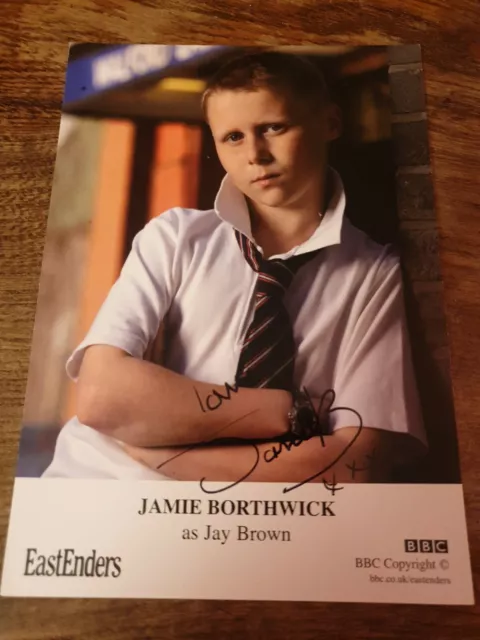 BBC EastEnders Jay Brown Jamie Borthwick Hand Signed Cast Card Autograph Rare