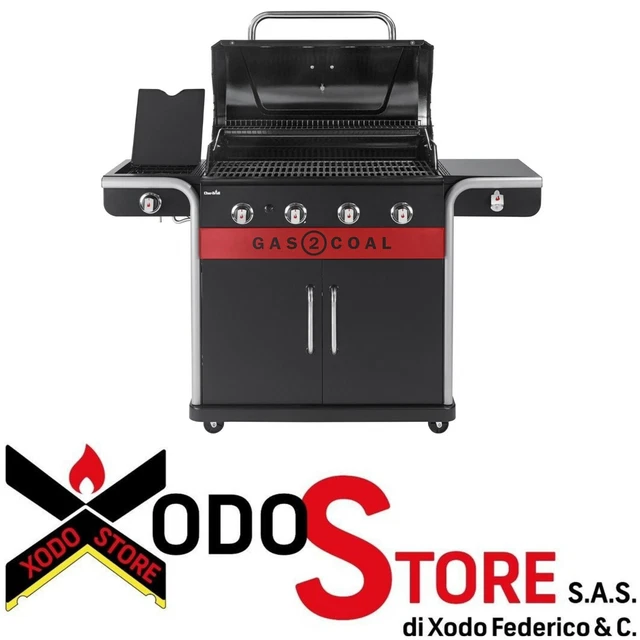 Barbecue La Gas-Carbone Char-broil Modèle GAS2COAL 2.0 4B