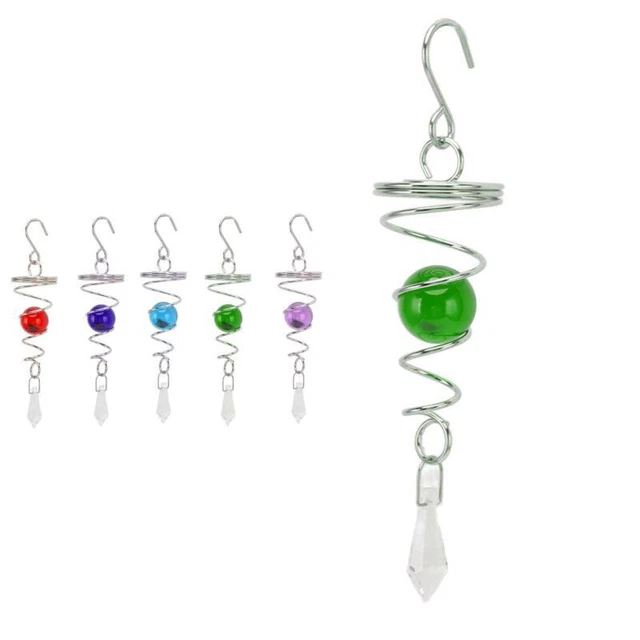 Stainless Steel Spiral Wind Stabilizer for Tail with Gazing Ball - US Seller