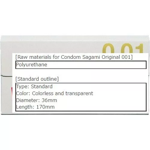 Sagami001 0.01 Non Latex Condom 5 pcs Regular size Ultra Thin 0.01mm 19245 JAPAN 3