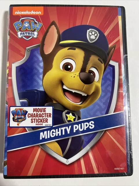 PAW PATROL: MIGHTY Pups (DVD) With Movie Character Sticker! New. NIB
