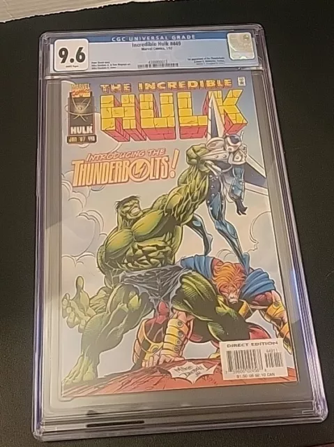 1997 Incredible Hulk 449 CGC 9.6 1st Appearance of the Thunderbolts Comic