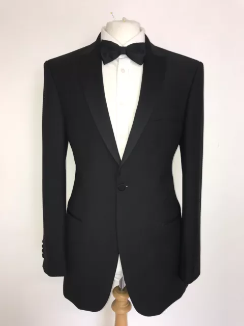 Simon Carter - da Uomo Lana Nero Cena Suit - 42 Reg - W36 L32 - Splendido