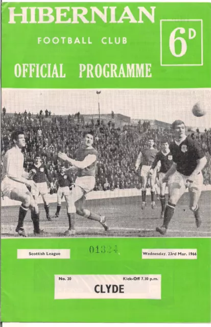 65/66 HIBERNIAN v. CLYDE.