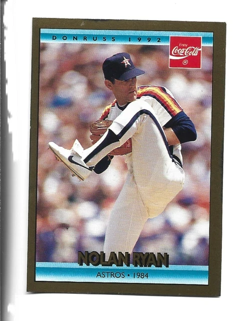 1992 Donruss Coca-Cola #18 Nolan Ryan card, Texas Rangers HOF