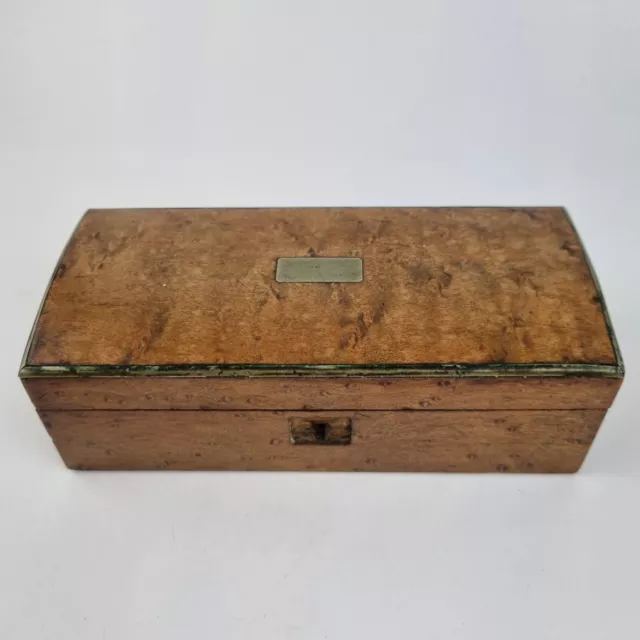 Antique 19th Century Burr Wood Box 15cm Wide