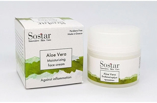 SOSTAR ALOE VERA SOOTHING & MOISTURISING FACE NON GREASE CREAM 50ml
